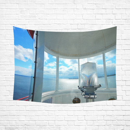 Lighthouse View Cotton Linen Wall Tapestry 80"x 60"
