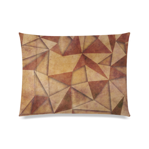 texture brown Custom Zippered Pillow Case 20"x26"(Twin Sides)