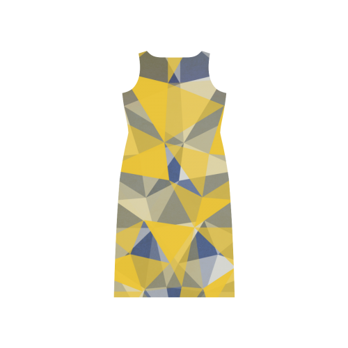 texture yellow Phaedra Sleeveless Open Fork Long Dress (Model D08)