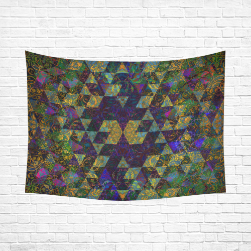 geometric art Cotton Linen Wall Tapestry 80"x 60"