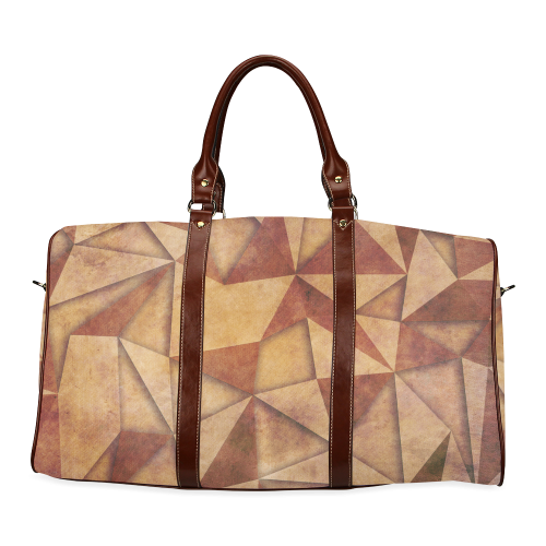 texture brown Waterproof Travel Bag/Large (Model 1639)