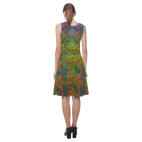 Your Paisley Eye Oil Paint by MJS and Aleta Atalanta Casual Sundress(Model D04)