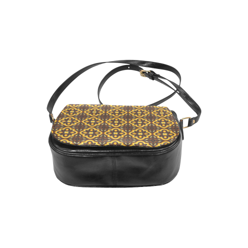 Honey And Nut Ethnic Pattern Classic Saddle Bag/Large (Model 1648)