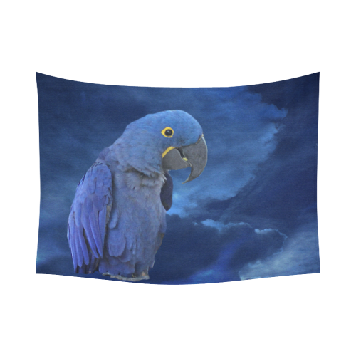 Hyacinth Macaw Cotton Linen Wall Tapestry 80"x 60"