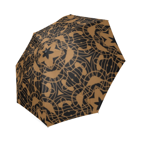 Black and Bronze Foldable Umbrella (Model U01)