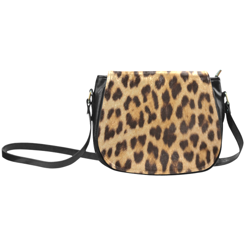 Leopard Skin Classic Saddle Bag/Small (Model 1648)