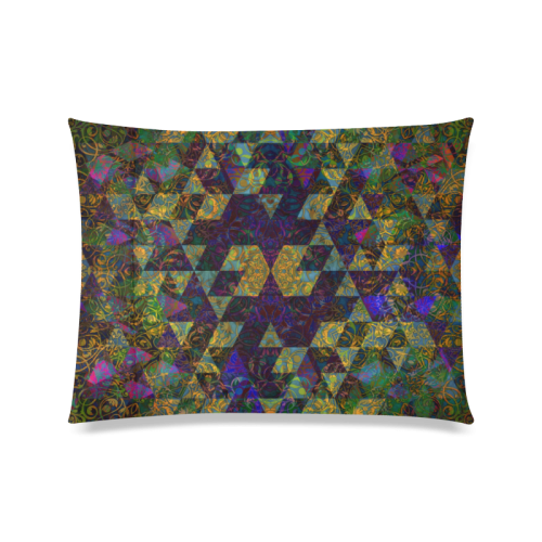 geometric art Custom Zippered Pillow Case 20"x26"(Twin Sides)