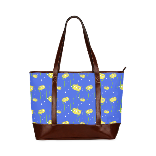 Yellow small submarine   - cartoon and yellow Tote Handbag (Model 1642)