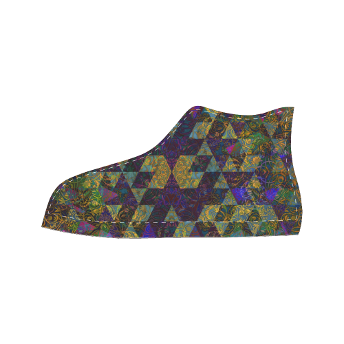 geometric art Men’s Classic High Top Canvas Shoes (Model 017)