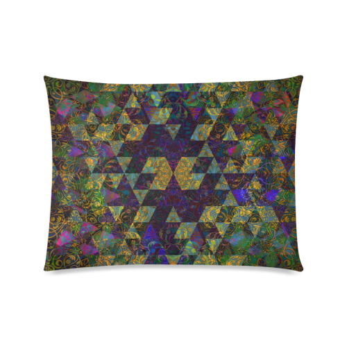 geometric art Custom Zippered Pillow Case 20"x26"(Twin Sides)