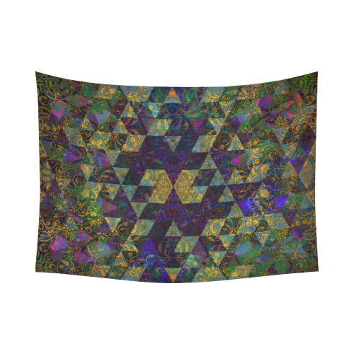 geometric art Cotton Linen Wall Tapestry 80"x 60"