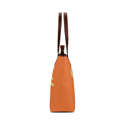 FUNNY SMILING GECKO yellow orange violet Shoulder Tote Bag (Model 1646)