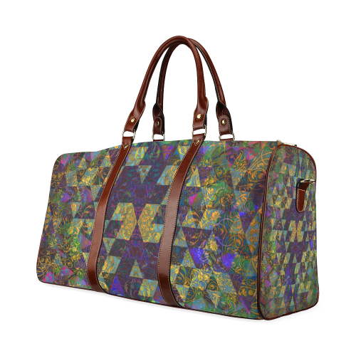 geometric art Waterproof Travel Bag/Large (Model 1639)
