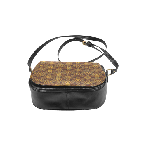 Fancy Faux Leather Pattern Classic Saddle Bag/Large (Model 1648)