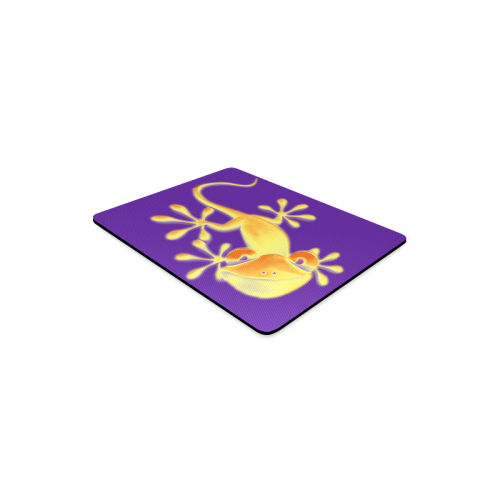 FUNNY SMILING GECKO yellow orange violet Rectangle Mousepad