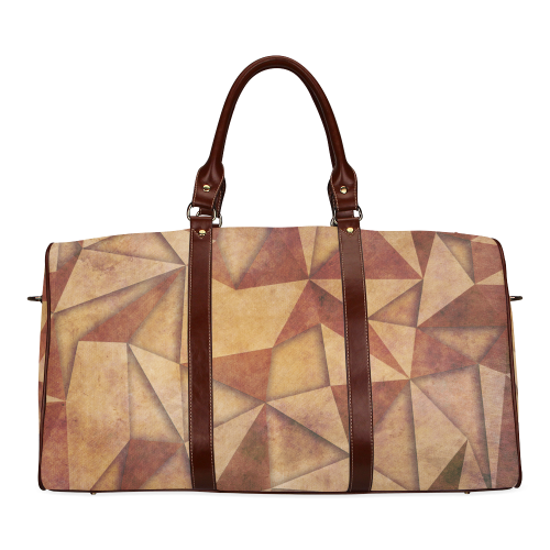 texture brown Waterproof Travel Bag/Large (Model 1639)