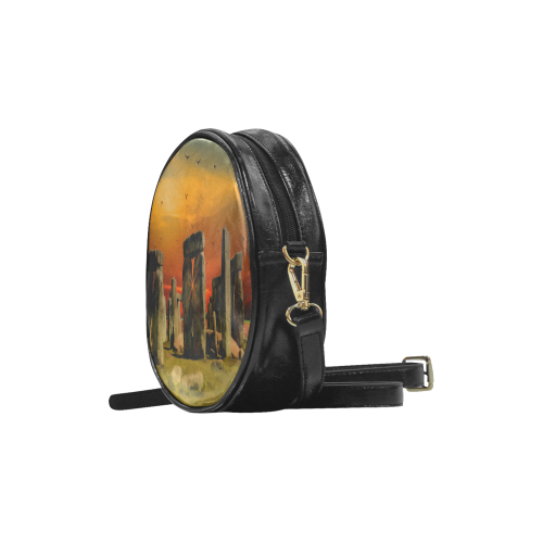 Stonehenge Sunset Round Sling Bag (Model 1647)