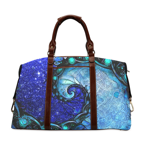 Scorpio Spiral Travel Bag -- Nocturne of Scorpio Fractal Astrology Classic Travel Bag (Model 1643)