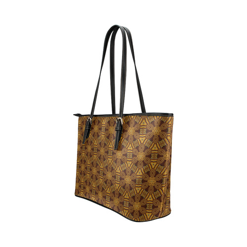 Fancy Faux Leather Pattern Leather Tote Bag/Small (Model 1651)