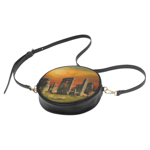 Stonehenge Sunset Round Sling Bag (Model 1647)