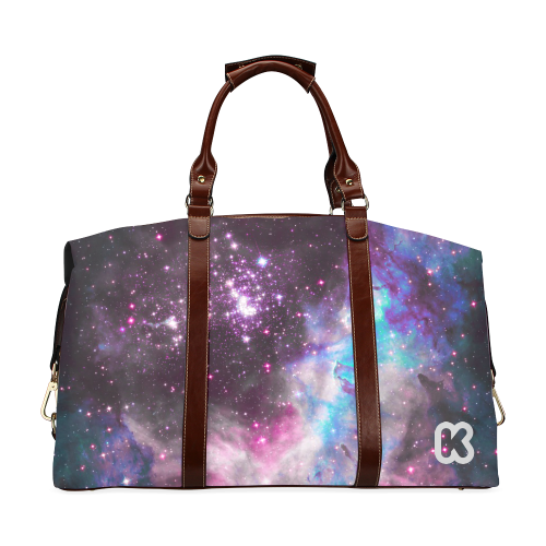 Galaxy cluster with Initials Classic Travel Bag (Model 1643)