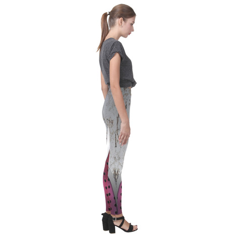 3D metal texture Cassandra Women's Leggings (Model L01)