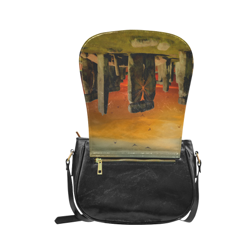 Stonehenge Sunset Classic Saddle Bag/Small (Model 1648)