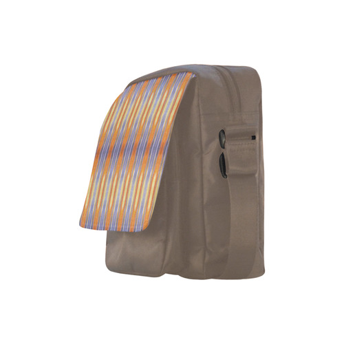 Gray Orange Stripes Pattern Crossbody Nylon Bags (Model 1633)