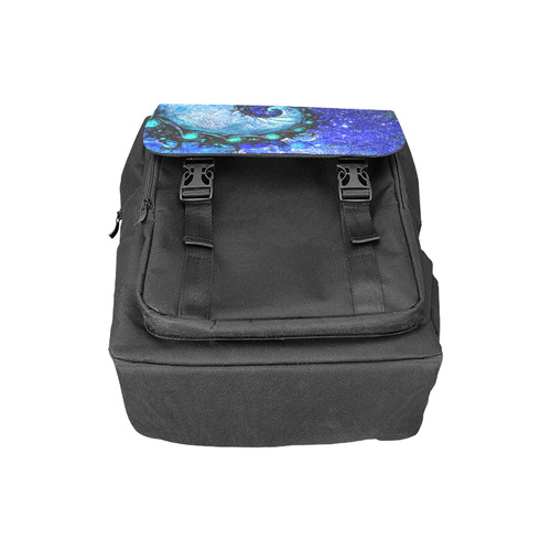 Scorpio Spiral Casual Black Clip Backpack -- Nocturne of Scorpio Fractal Astrology Casual Shoulders Backpack (Model 1623)