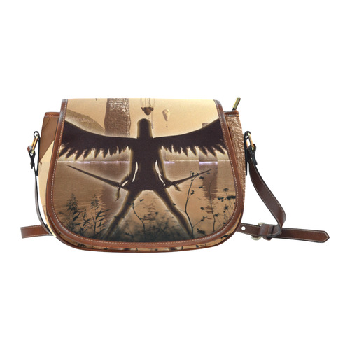 Angel in the sunset Saddle Bag/Small (Model 1649) Full Customization