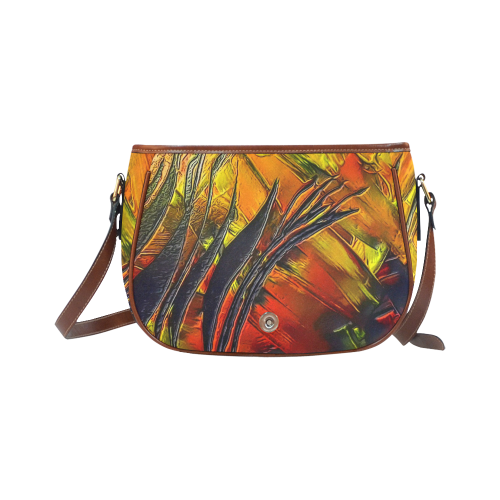 Fire Flames (Self paint) by Nico Bielow Saddle Bag/Large (Model 1649)