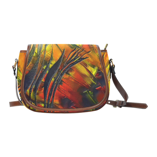 Fire Flames (Self paint) by Nico Bielow Saddle Bag/Large (Model 1649)