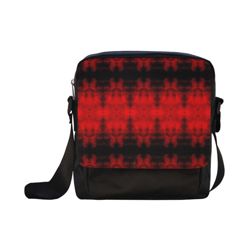 Red Black Gothic Pattern Crossbody Nylon Bags (Model 1633)