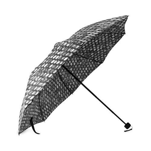 Grey Mermaid Tale Pattern Foldable Umbrella (Model U01)