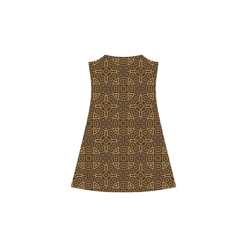 Mocha Contemporary Pattern Alcestis Slip Dress (Model D05)