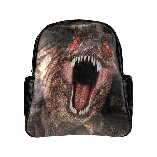 Tyrannosaurus rex dinosaur the king tyrant lizard Multi-Pockets Backpack (Model 1636)