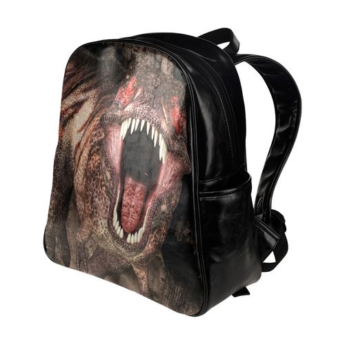 Tyrannosaurus rex dinosaur the king tyrant lizard Multi-Pockets Backpack (Model 1636)