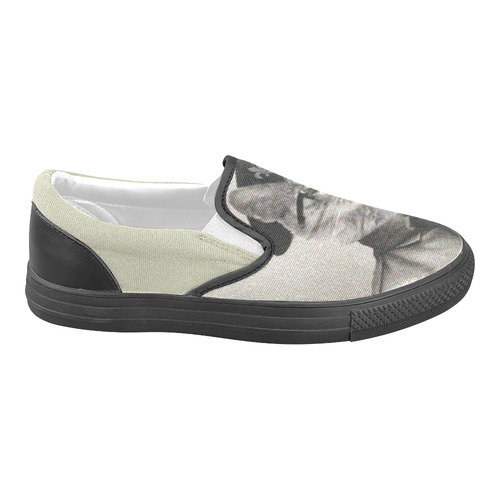 Derwood LeDuc Cat Scout Vintage Slip-On Shoes Women's Unusual Slip-on Canvas Shoes (Model 019)