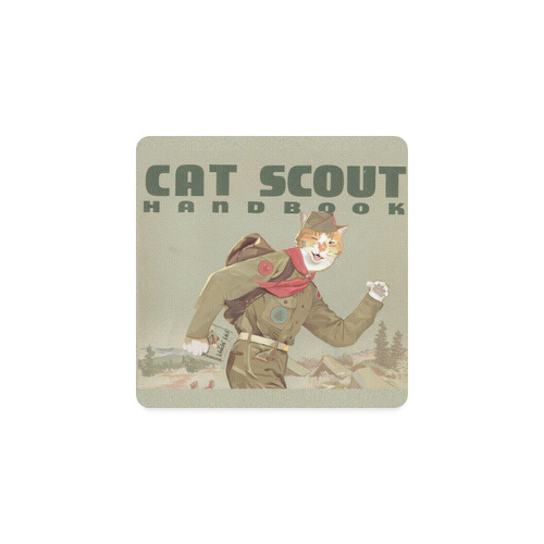 Cat Scout Handbook Coasters Square Coaster
