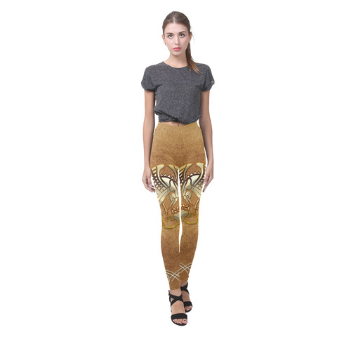 Wonderful bird, tribal design Cassandra Women's Leggings (Model L01)