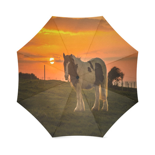 Sunset Horse Foldable Umbrella (Model U01)