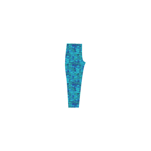Green Mermaid Tale Pattern Capri Legging (Model L02)