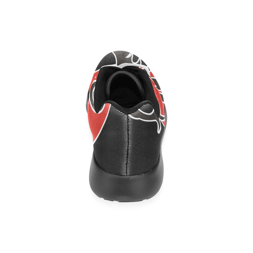 Sun Dragon with Pearl - black Red White Women’s Running Shoes (Model 020)