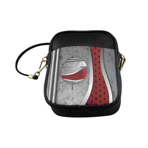 3D metal textured art Sling Bag (Model 1627)