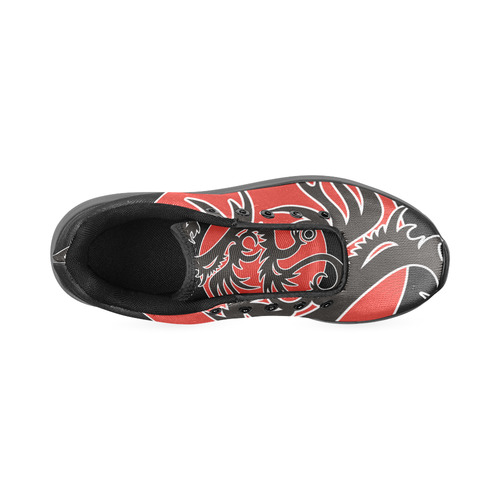 Sun Dragon with Pearl - black Red White Men’s Running Shoes (Model 020)