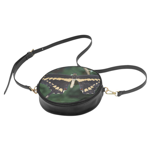 Giant Swallowtail Butterfly Round Sling Bag (Model 1647)