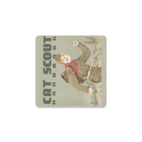 Cat Scout Handbook Coasters Square Coaster