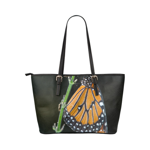 Monarch Butterfly Leather Tote Bag/Small (Model 1651)