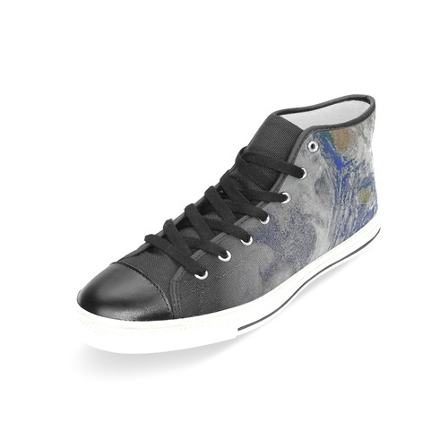 NASA: Planet Earth From Outerspace Women's Classic High Top Canvas Shoes (Model 017)