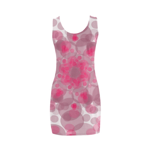 Pink and purple soft spots Medea Vest Dress (Model D06)